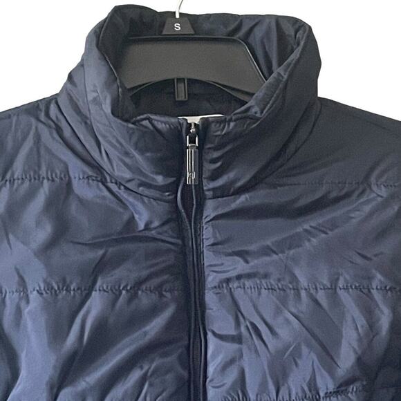 Liz Claiborne Puff Vest Top Women's Blue Zip Pockets Sleeveless Top SZ/M - Picture 3 of 11